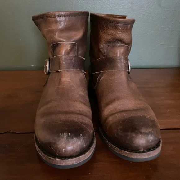 Frye- Veronica bootie rich brown leather buckle detail women’s size 9 - Picture 7 of 16